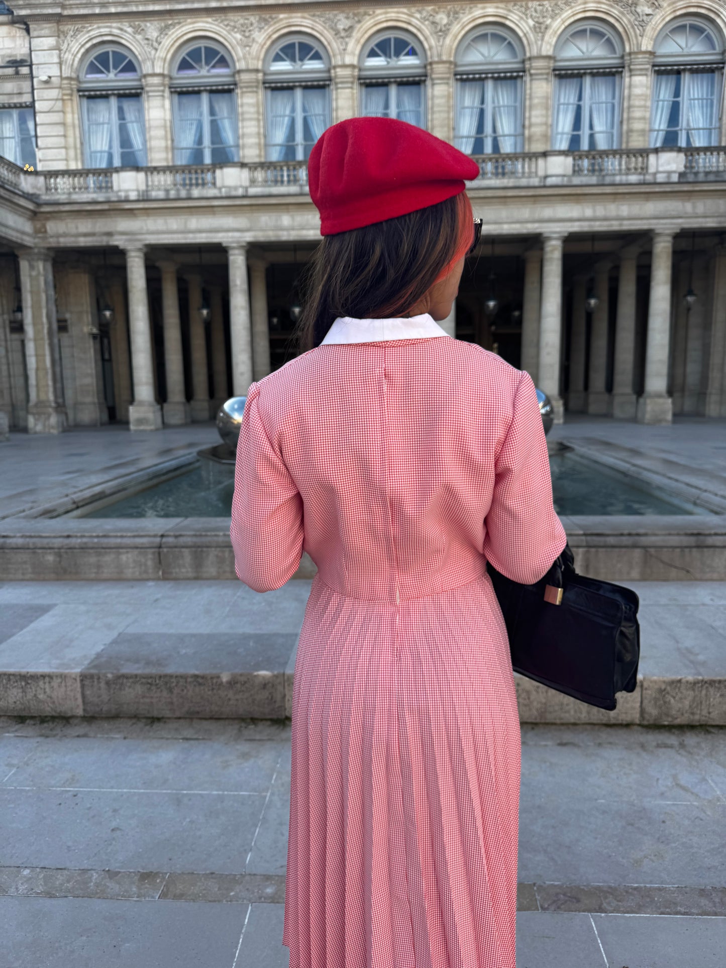 Robe vintage anglaise Dollyday London rose plissée – style british chic