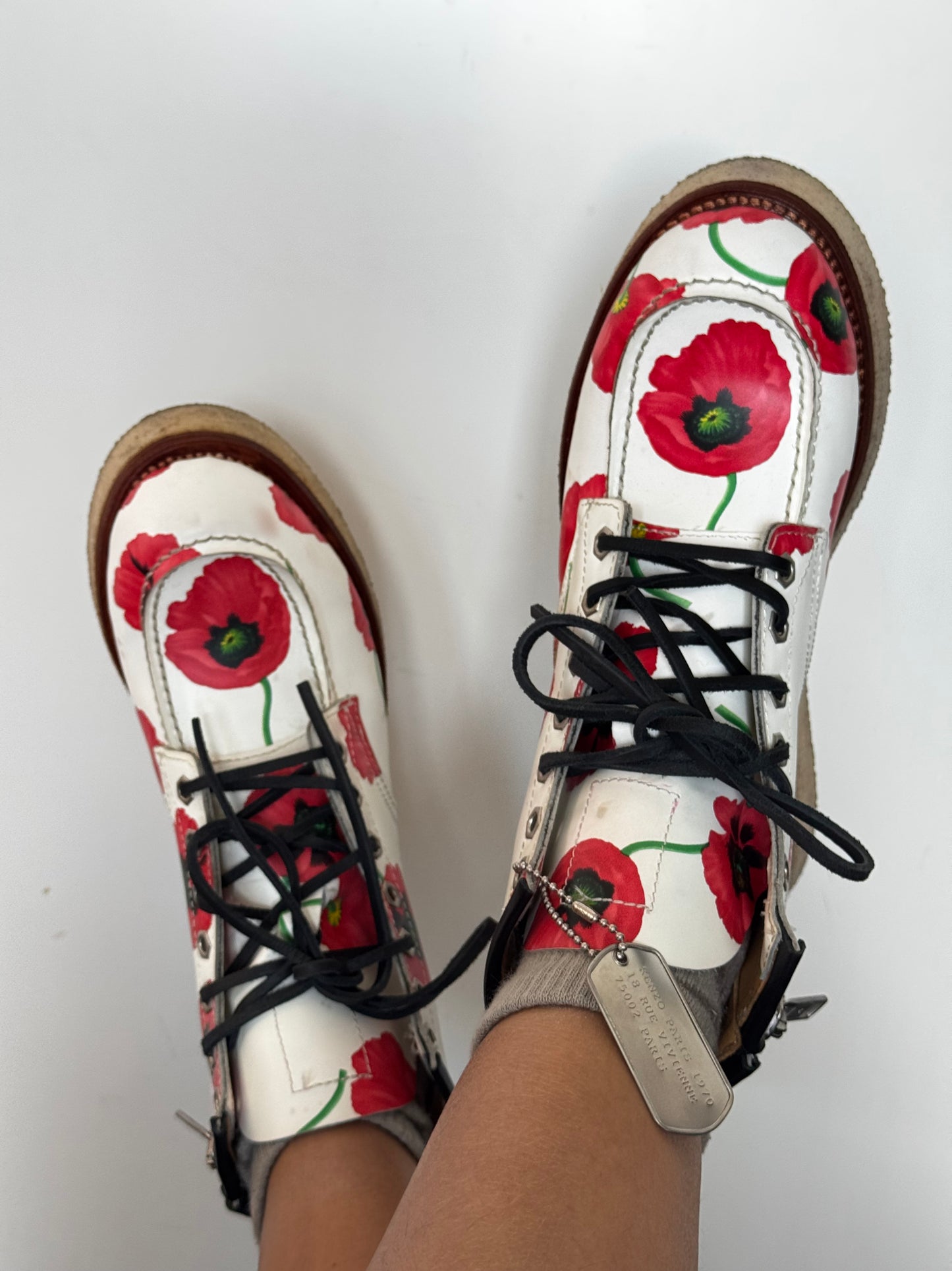 Boots Kenzo Yama Flowers femme cuir – bottines florales luxe taille 37