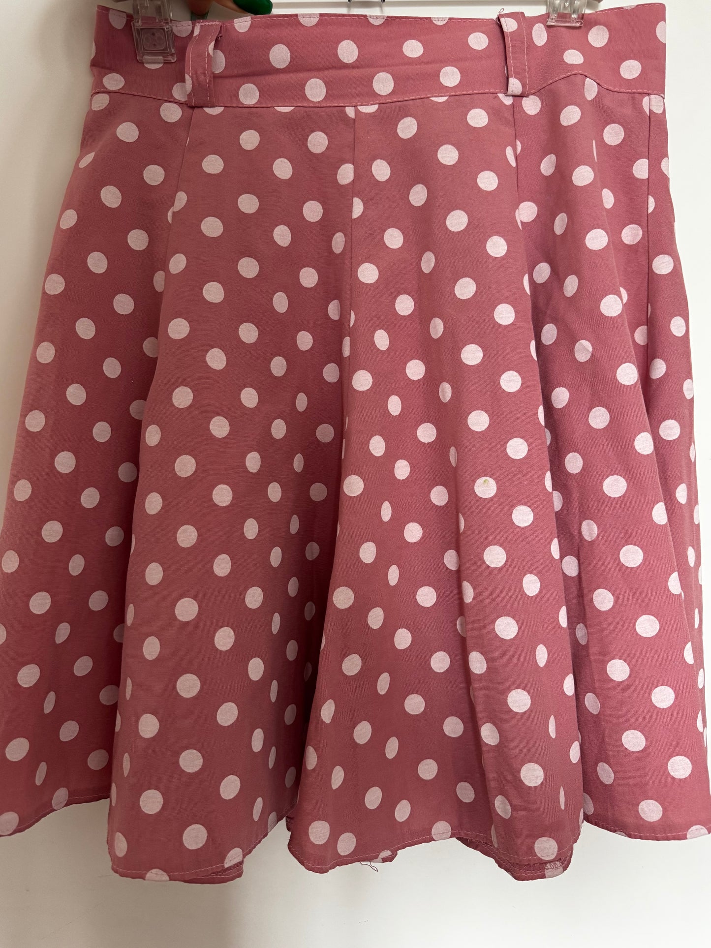 Jupe Vintage Rose à Pois – Coupe Évasée – Taille S