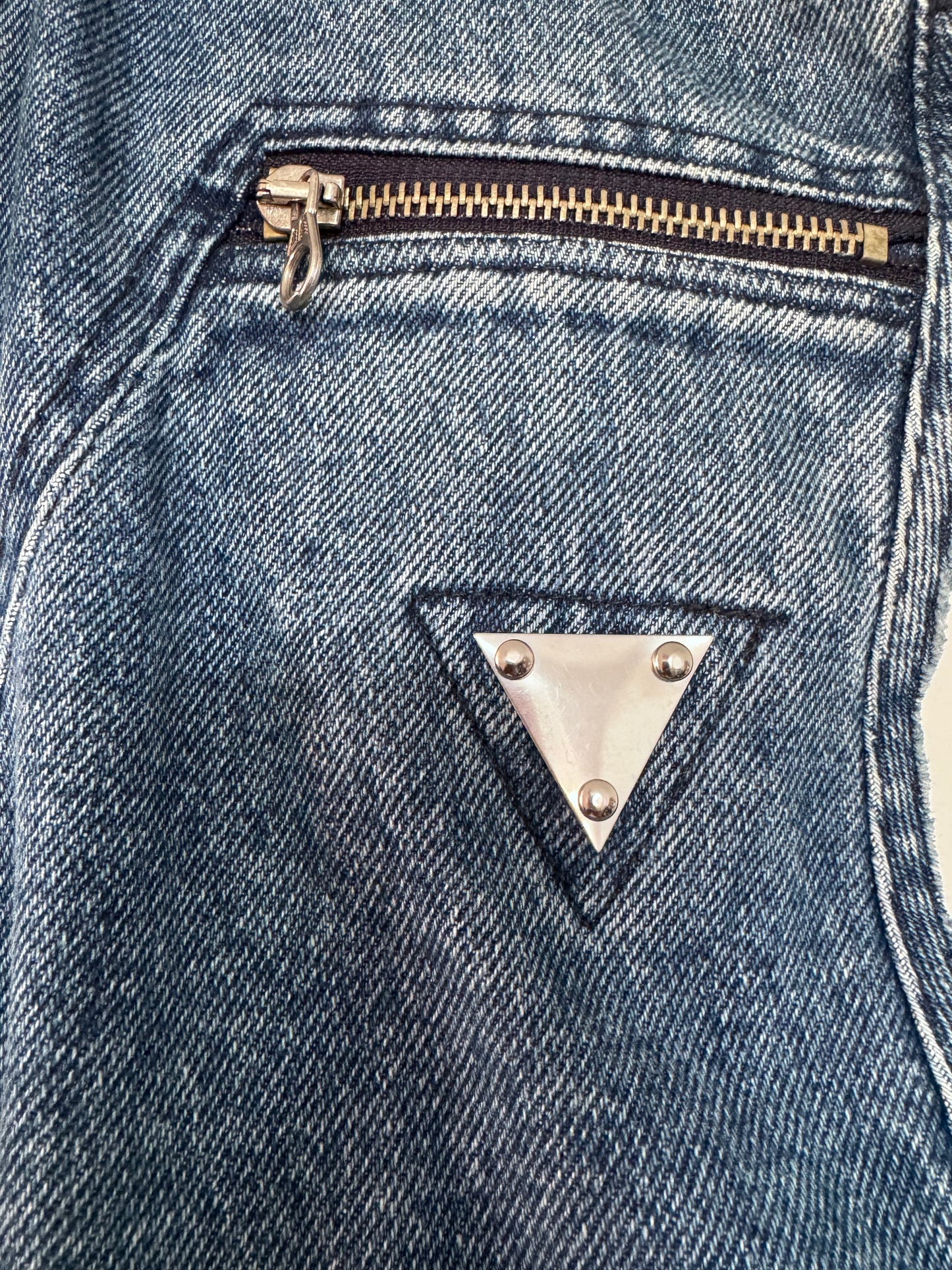Veste Denim Vintage Watergate Made in Italy – Esprit Biker Y2K & Pièce Statement