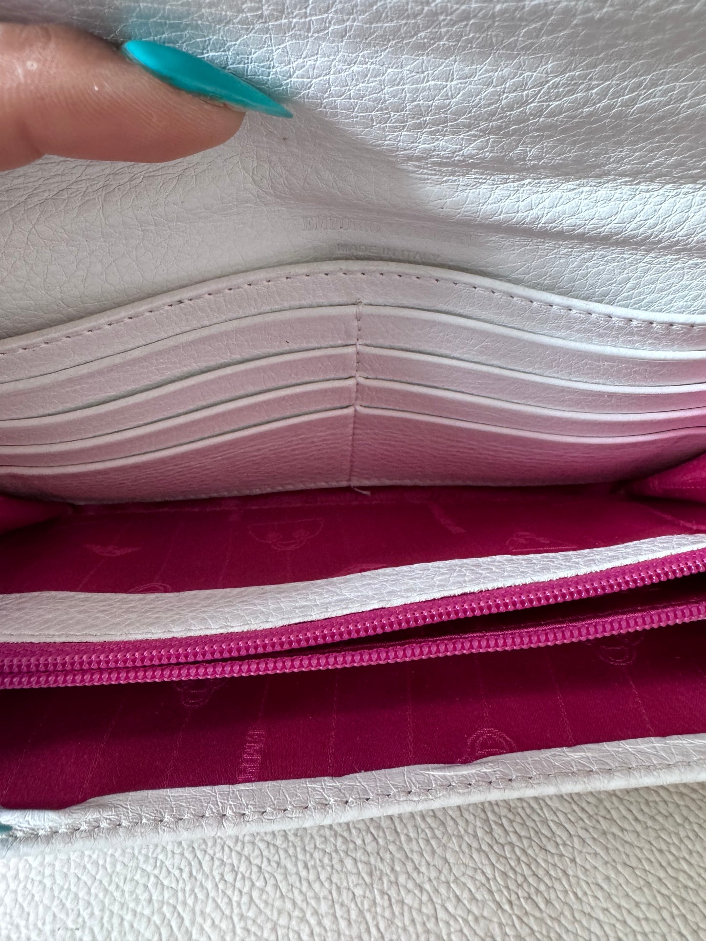 Portefeuille Emporio Armani en cuir multicolore Made in Italy