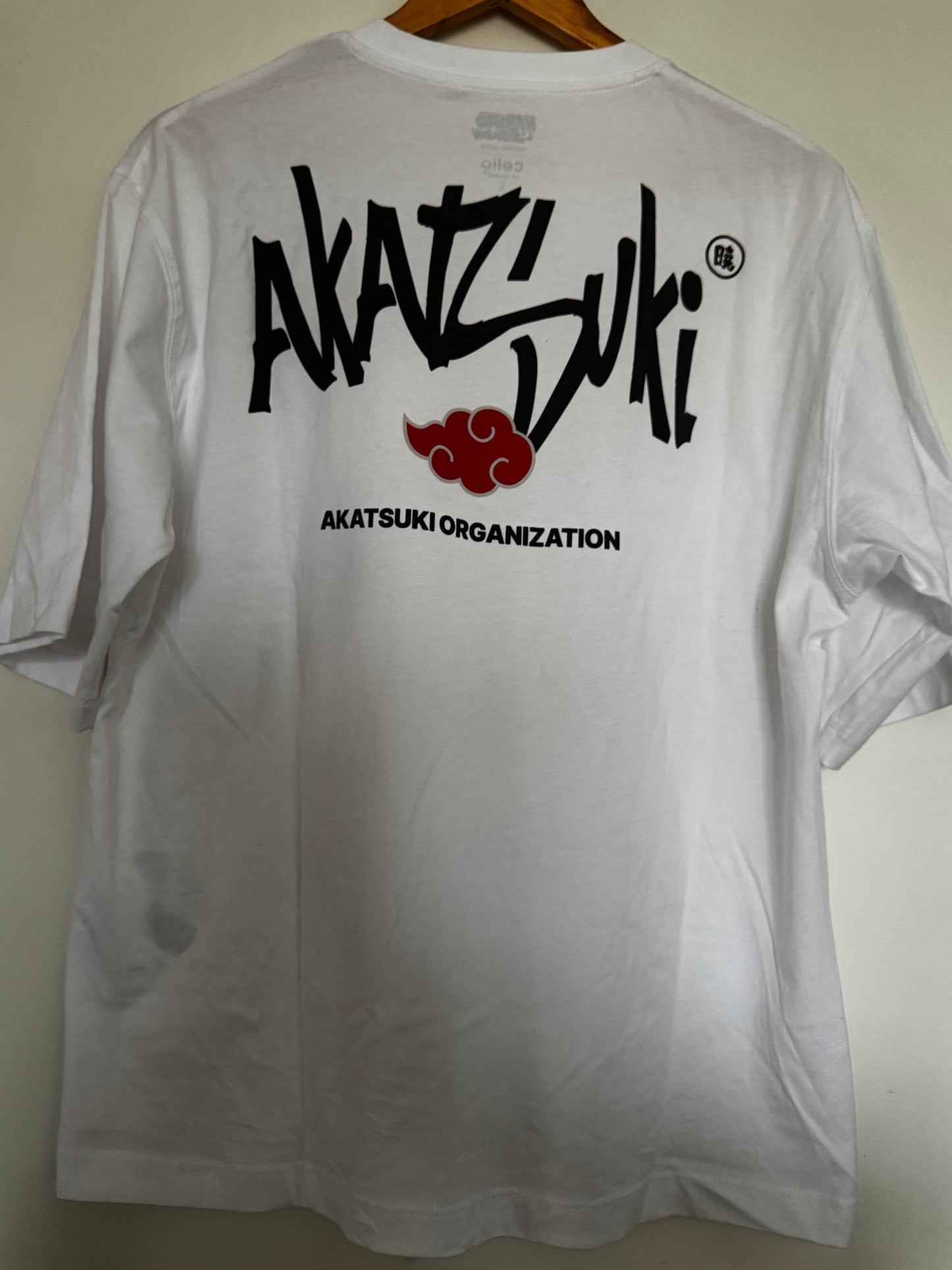 T-shirt Naruto Akatsuki Celio neuf coton blanc taille S | ChicRetroStore