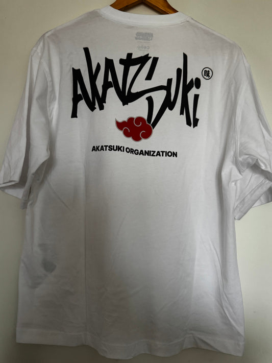 T-shirt Naruto Akatsuki Celio neuf coton blanc taille S | ChicRetroStore