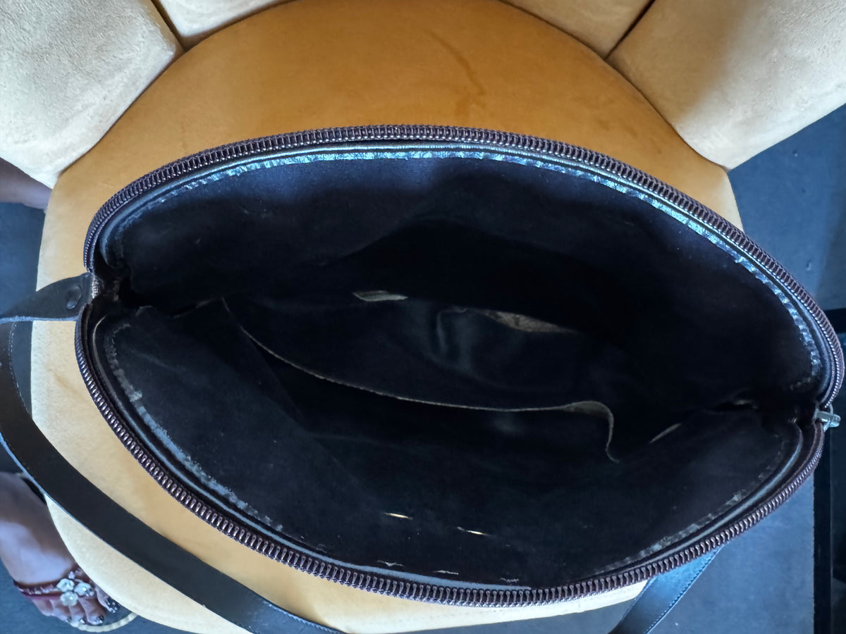 Sac Caméra Christian Dior Vintage – Monogramme Trotter Oblique Marron & Boucle Ovale CD