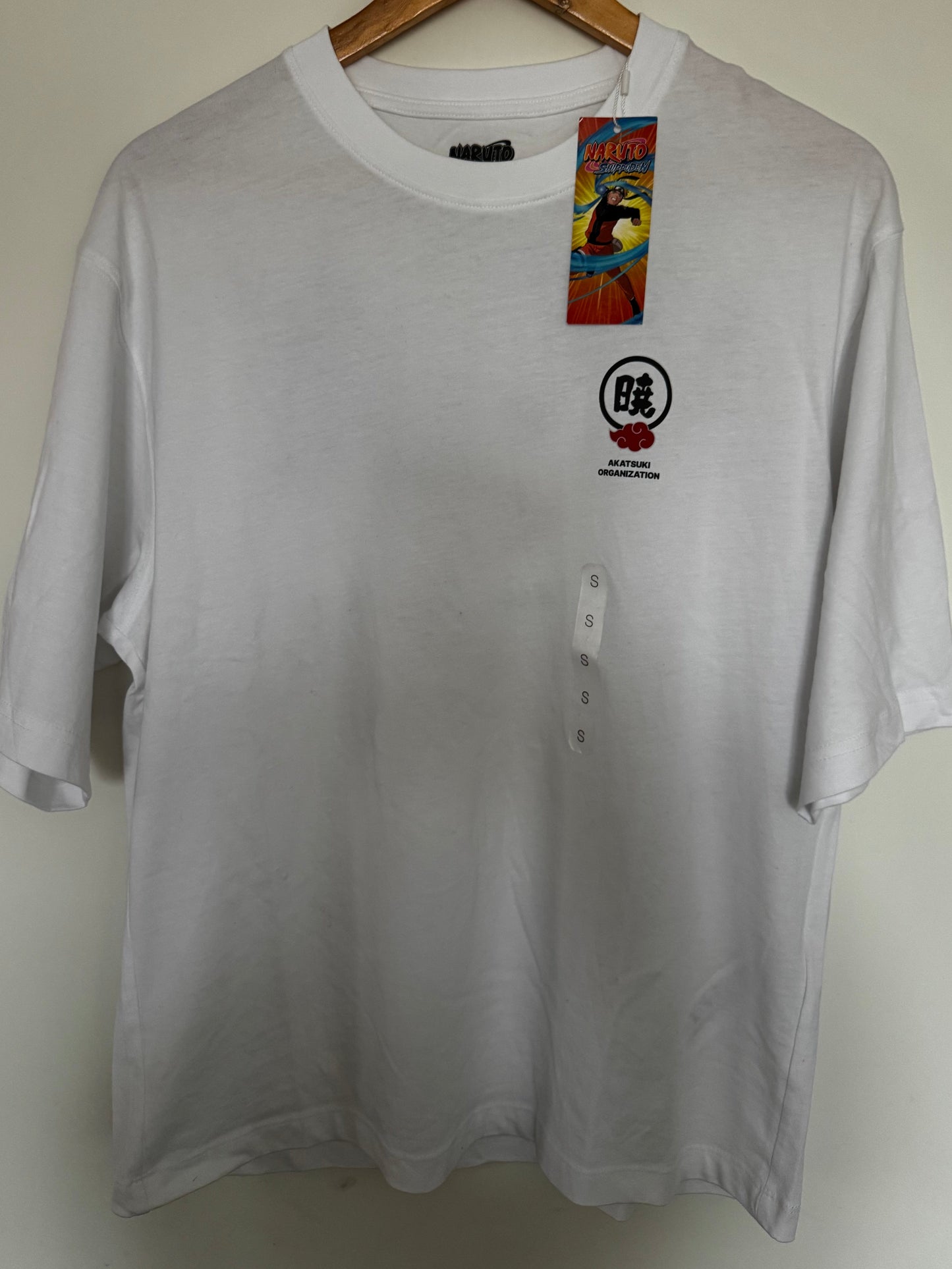 T-shirt Naruto Akatsuki Celio neuf coton blanc taille S | ChicRetroStore