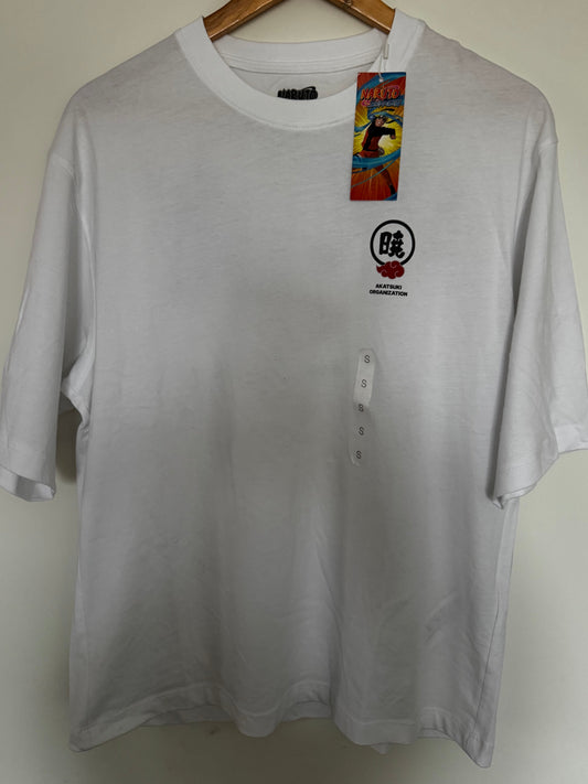 T-shirt Naruto Akatsuki Celio neuf coton blanc taille S | ChicRetroStore