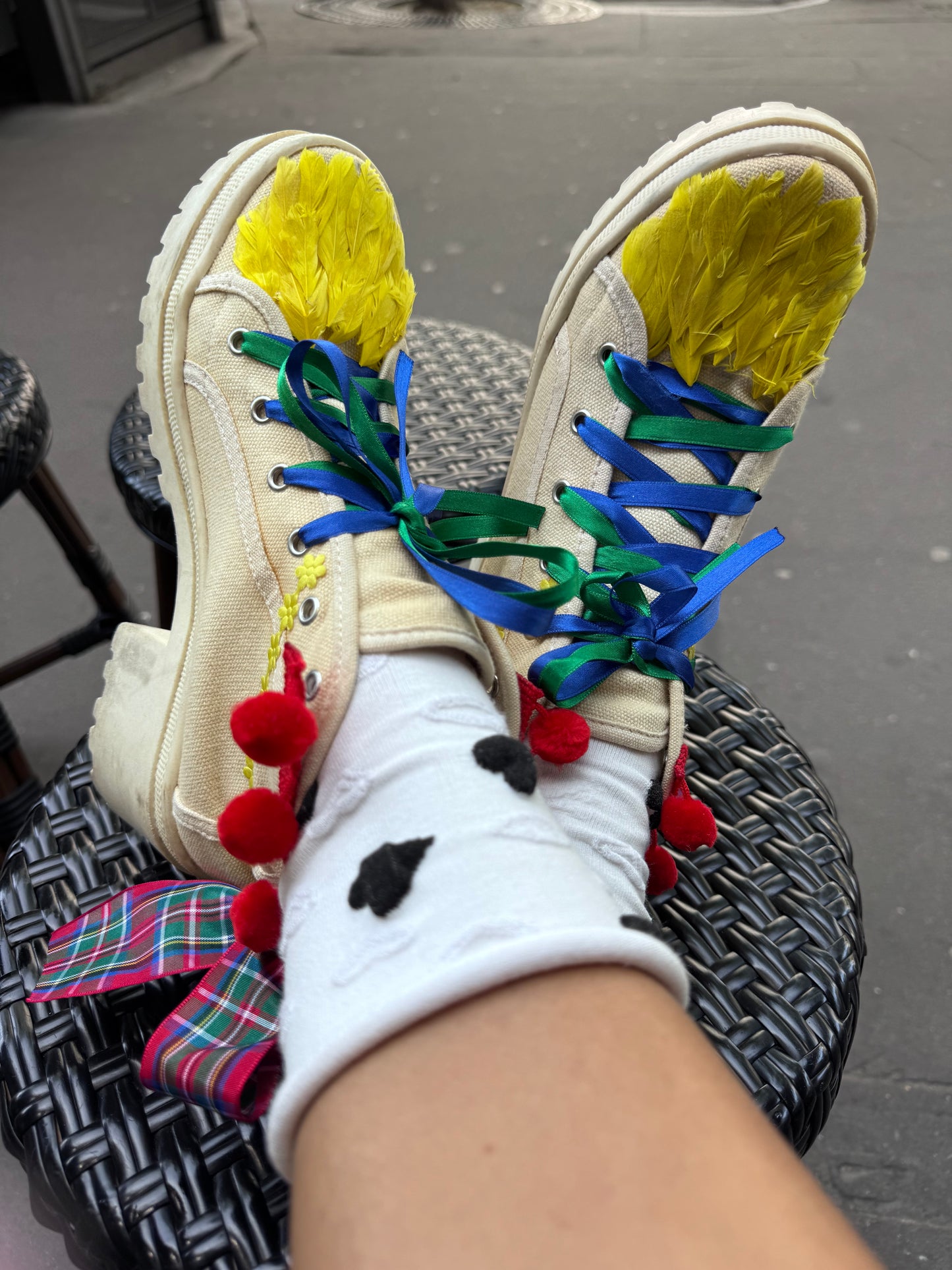 Chaussures kawaii Harajuku custom plateforme rares T38 style japonais créateur