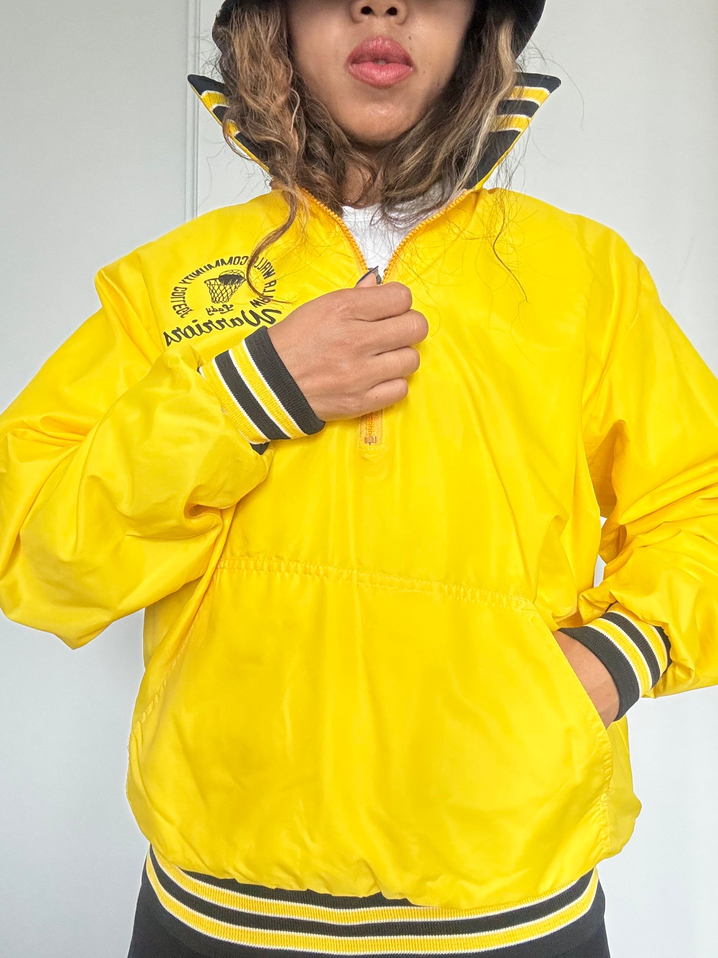 Veste vintage Windless Custom Limited jaune – Made in USA – Taille M