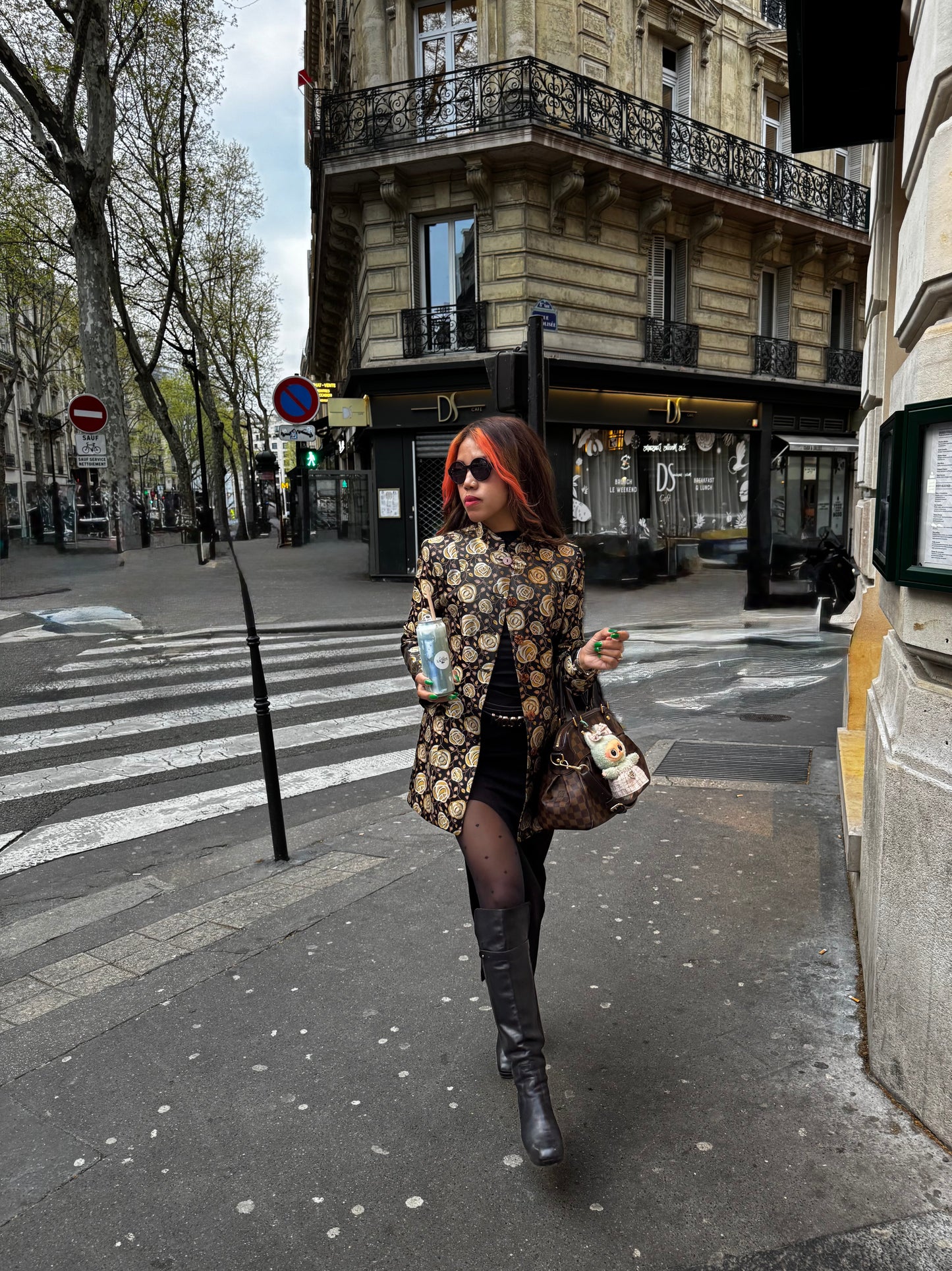 Veste vintage Emmanuel C Paris femme – blazer floral chic Made in France