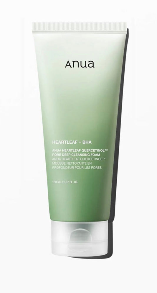 Nettoyant Visage Coréen Pores Profonds BHA – Heartleaf Quercetinol Cleansing Foam | Anua