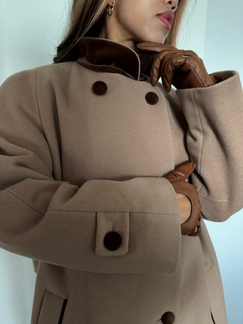 Manteau chic en cachemire et laine- Made in italy