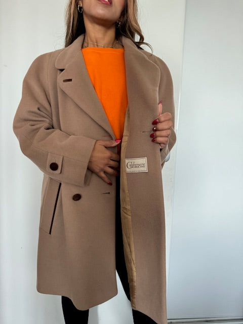 Manteau chic en cachemire et laine- Made in italy
