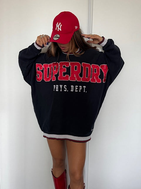 Sweat vintage Superdry -British Style -spirit of Japan (Taille XL)