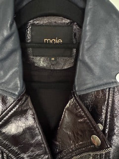 Veste en cuir Perfecto "MAJE" seconde main