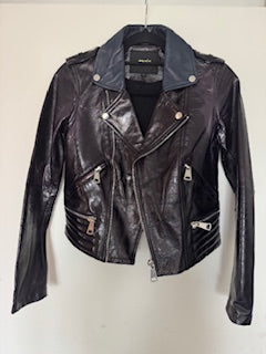 Veste en cuir Perfecto "MAJE" seconde main