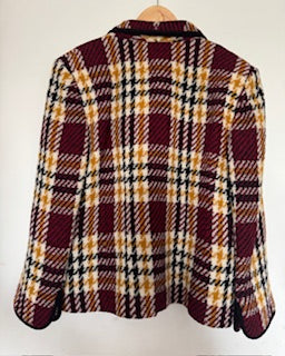 VESTE A CARREAUX EN LAINE "Nouvelle couture"