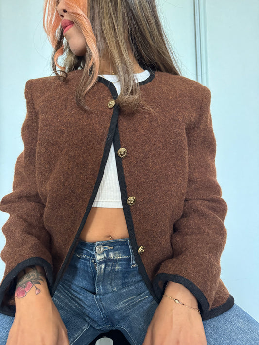 VESTE VINTAGE ARAMA EN LAINE- MADE IN FRANCE