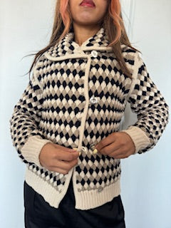 CARDIGAN BIKKEMBERGS EN LAINE MADE IN ITALY- TAILLE L