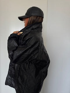 VESTE EN CUIR 90's "Anne de Lançay¨