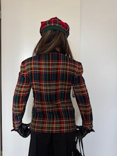 VESTE VINTAGE TWEED à CARREAUX "Mariel" Made in Italy