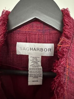 Veste Tweed frangée framboise "Sag Harbor"