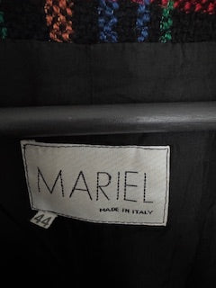 VESTE VINTAGE TWEED à CARREAUX "Mariel" Made in Italy