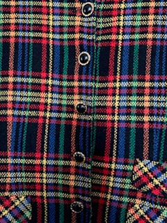 VESTE VINTAGE TWEED à CARREAUX "Mariel" Made in Italy