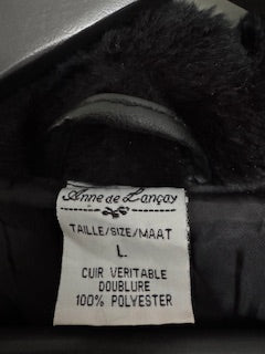 VESTE EN CUIR 90's "Anne de Lançay¨