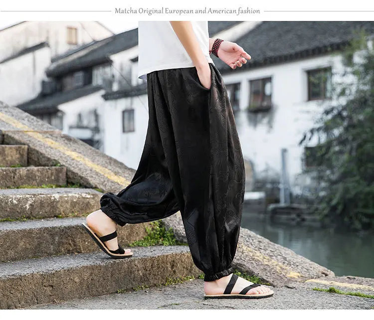 PANTALON EN SOIE POUR HOMME