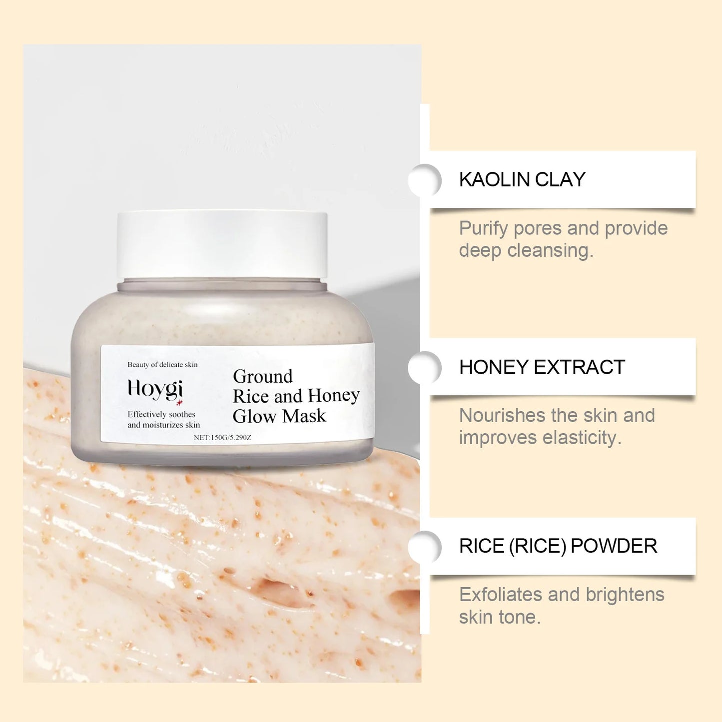 MASQUE REPARATEUR A LA PULPE DE RIZ CRUE