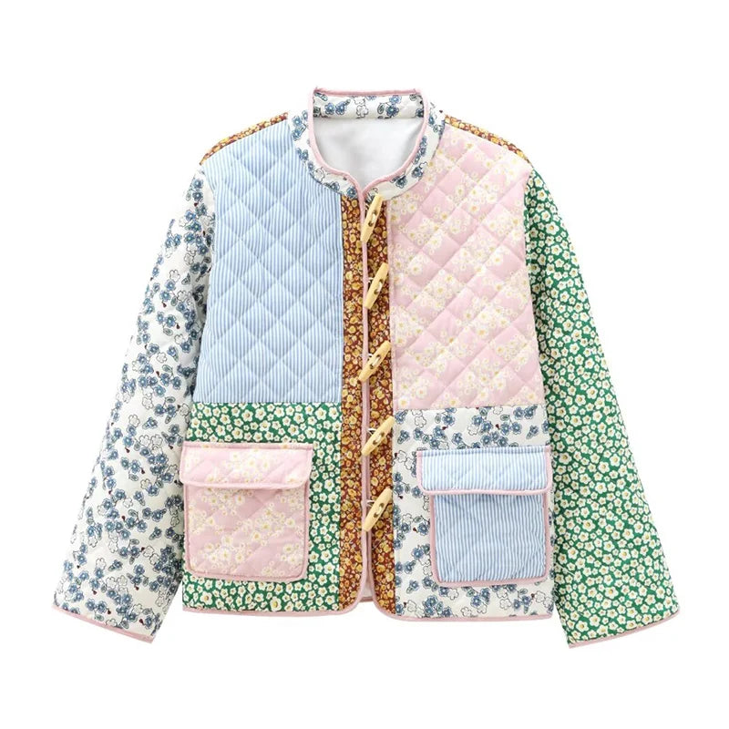 VESTE PATCHWORK VINTAGE  FLORAL