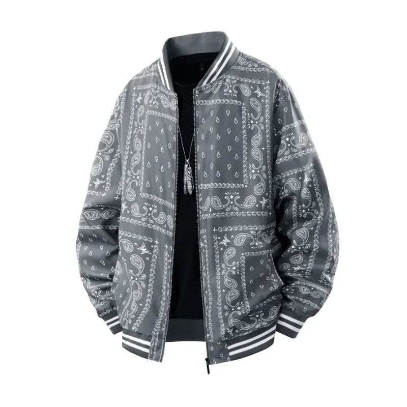 VESTE RETRO JACQUARD AMPLE