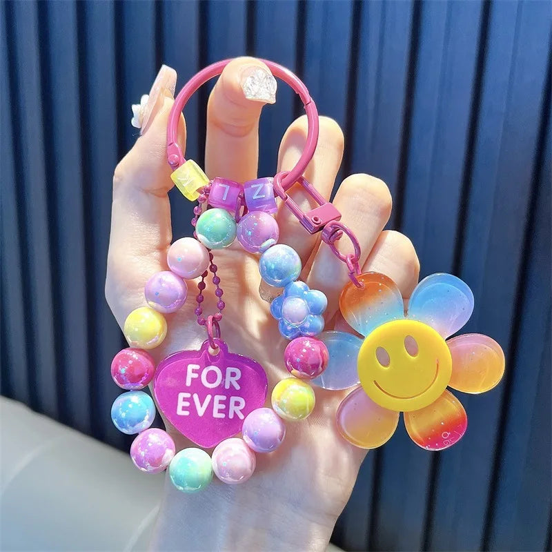 PORTE-CLES COREENNES EN FORME DE FLEUR