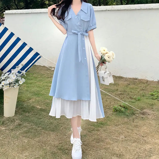 ROBE CHEMISE DECONTRACTEE VINTAGE COREENNE