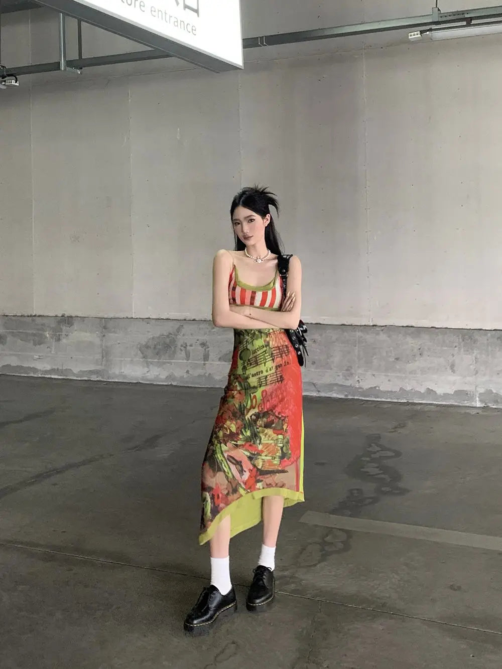 ROBE  IMPRIMEE A BRETELLES VINTAGE