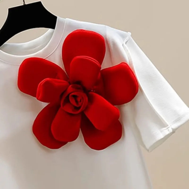 T-SHIRT FLORAL 3D
