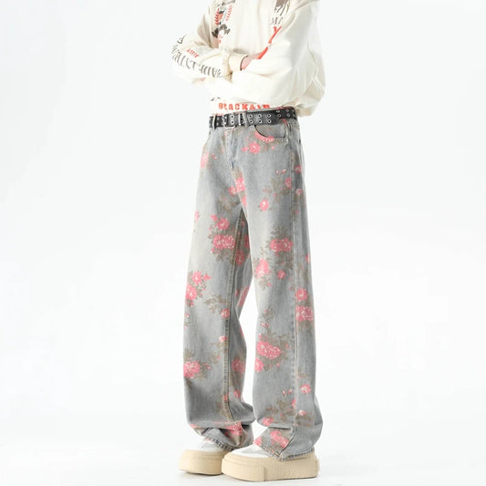 JEAN AMPLE IMPRIME FLORAL