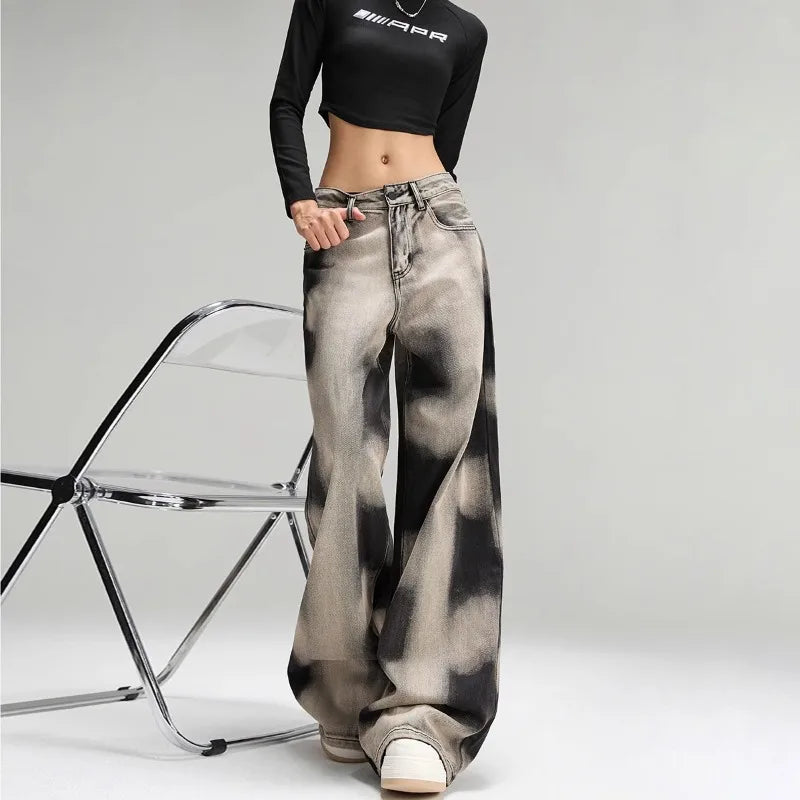 JEANS Y2K BAGGY TIE DYE