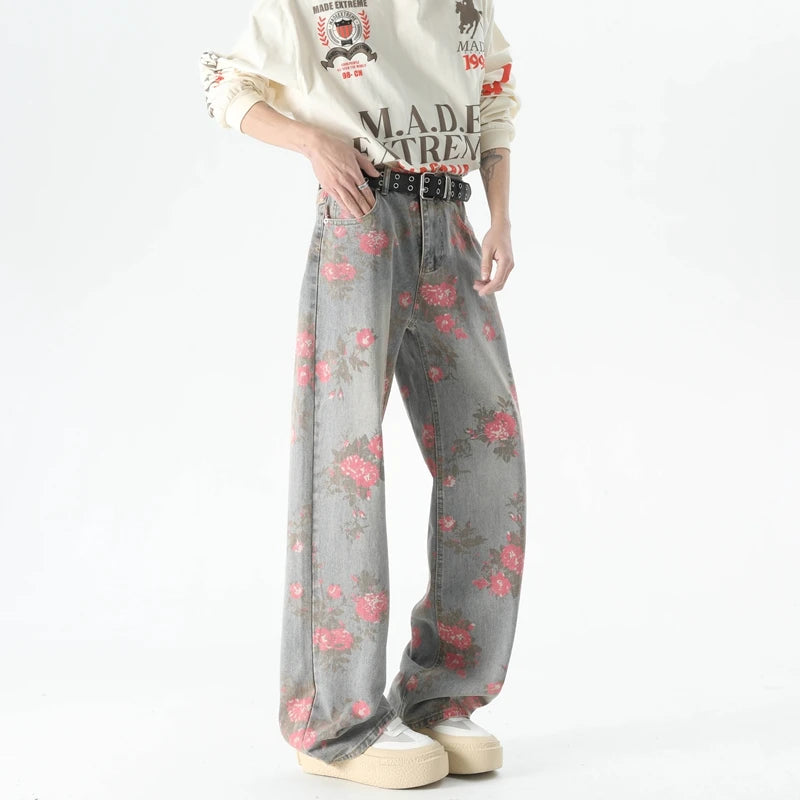 JEAN AMPLE IMPRIME FLORAL