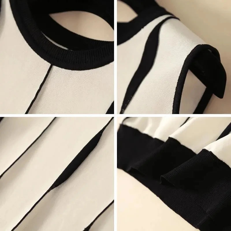 DEBARDEUR SANS MANCHE RAYE VINTAGE CHIC