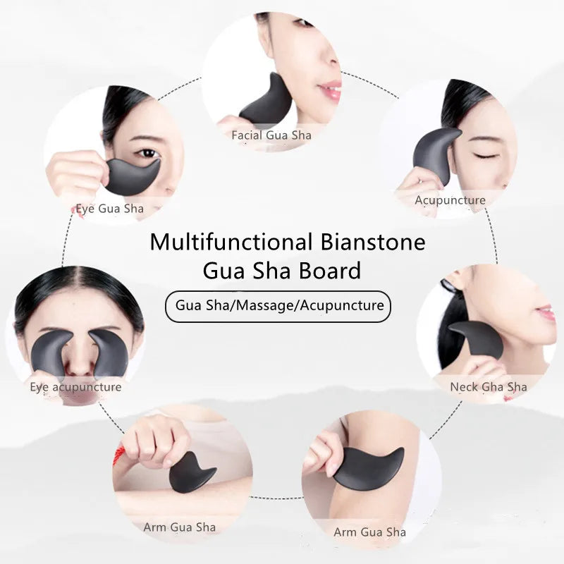 GUA SHA MASSAGE FACIAL LIFTING DU VISAGE ROSE EN  JADE