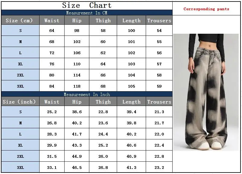 JEANS Y2K BAGGY TIE DYE