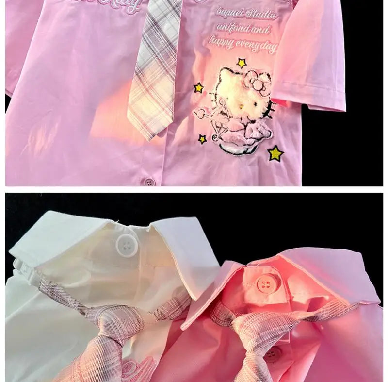 CHEMISIERS HELLO KITTY STYLE COLLEGIENNES