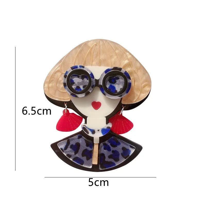 BROCHE TENDANCE FILLES LUNETTES -ACCESSOIRES CHIC COREENS