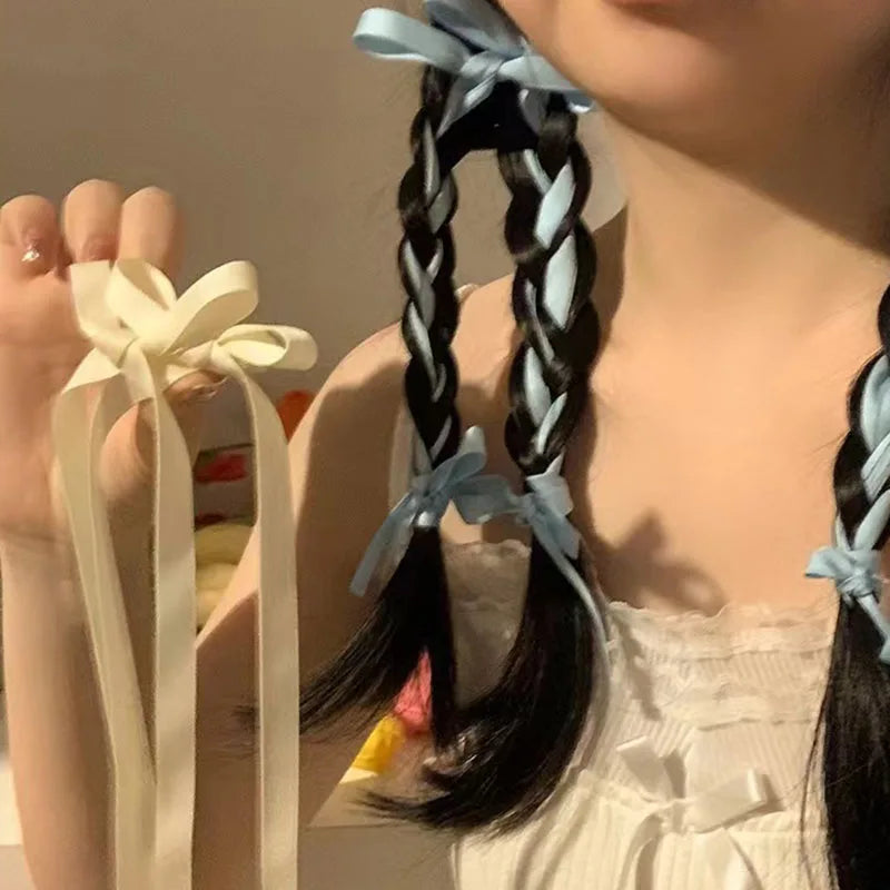 2 PINCES A CHEVEUX A LONGS RUBANS