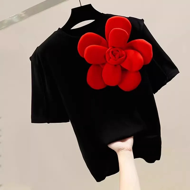 T-SHIRT FLORAL 3D