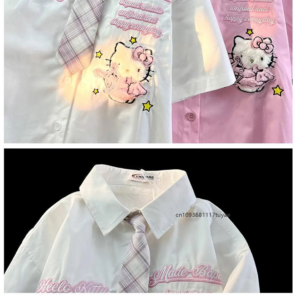 CHEMISIERS HELLO KITTY STYLE COLLEGIENNES