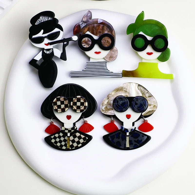 BROCHE TENDANCE FILLES LUNETTES -ACCESSOIRES CHIC COREENS
