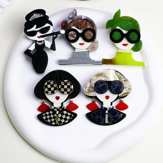 BROCHE TENDANCE FILLES LUNETTES -ACCESSOIRES CHIC COREENS