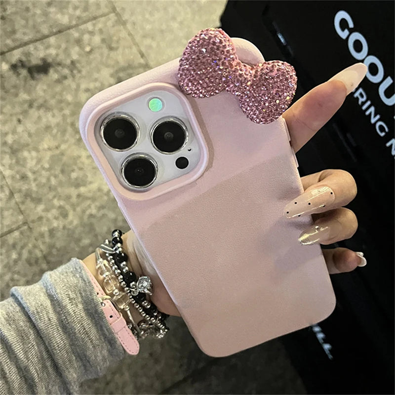 COQUE DE PHONE AVEC NOEUD EN STRASS